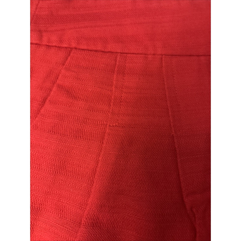 J Crew Coral Red Pintuck Suit Short in Stretch Linen Blend Shorts, Size 4 - Picture 3 of 6